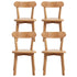 Artiss 4x Dining Chairs Wooden Kitchen Accent Chair Cafe Lounge Rubber Wood