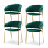Artiss Dining Chairs Set of 4 Velvet Hollow Armchair Green