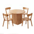 1 Artiss Dining Table and 4 Chairs Set Natural Timber
