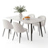 1 Artiss Dining Table and 4 Chairs Set White Marble Style