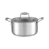 5-Star Chef 4.5L 24cm Stainless Steel Dutch Oven Pot with Lid and Stay-Cool Handle
