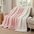 Giselle Electric Throw Rug Double Size 200x180cm Fleece Flannel Heated Blanket Pink