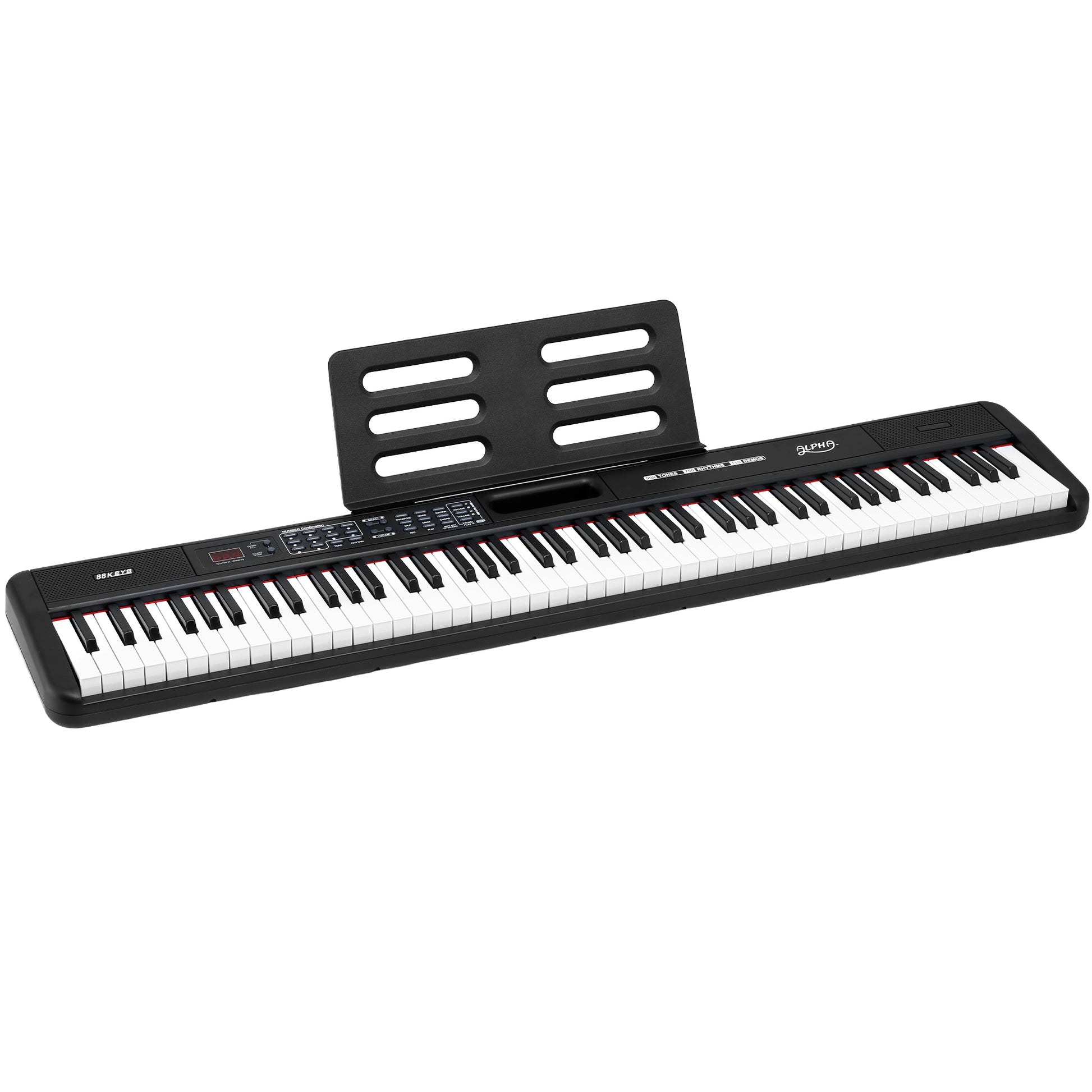 Alpha Piano Keyboard 88 Keys Electric Electronic Keyboard Piano Gift Black