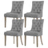 Artiss Dining Chairs Set of 4 Linen French Provincial Grey