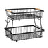 5-Star Chef 2 Tier Fruit Basket Bowl Detachable Kitchen Food Storage Stand