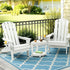 Gardeon Outdoor Table and Chairs HDPE Folding Adirondack Beach Chair Patio Furniture White