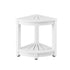 Gardeon Outdoor Coffee Side Table HDPE Desk Corner Shower Stool Bench Seat with Storage Shelf White