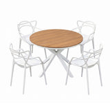 Gardeon 5PCS Outdoor Dining Set Table and Chairs Patio Garden Furniture Entwine