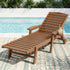 Gardeon Sun Lounge Lounger Beach Chair HDPE Patio Outdoor Furniture with Wheels Brown