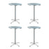 Gardeon Set of 4 Outdoor Bar Table Aluminium Round 70/110CM
