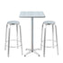 Gardeon 3-Piece Outdoor Bar Set Bistro Table Stools Adjustable Square Cafe
