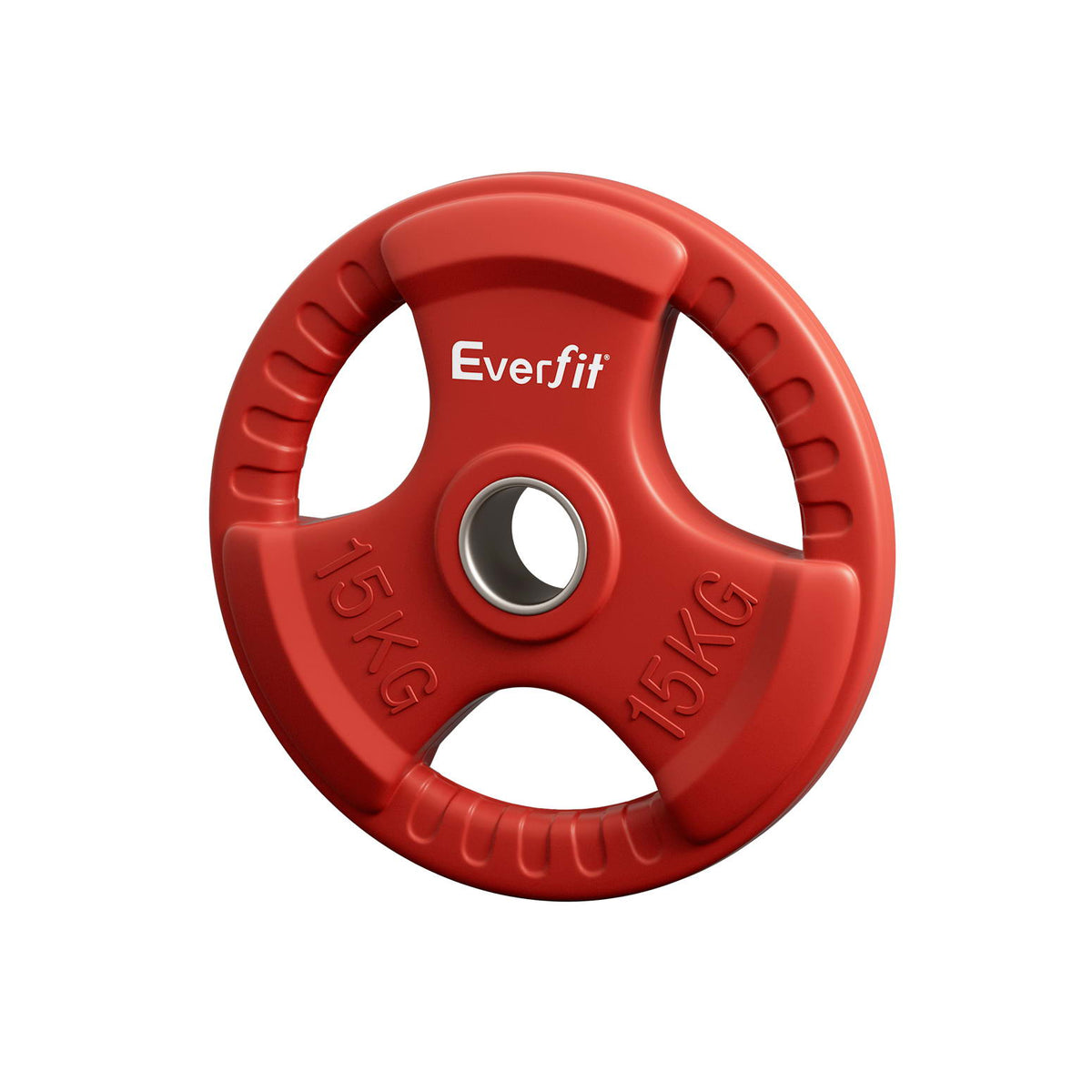 Everfit Weight Plates Olympic 15kg Dumbbell Barbell Plate Weight Lifting Home Gym Red