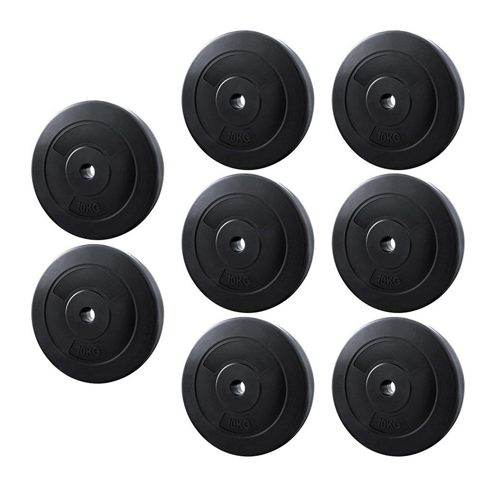  Everfit 80kg Barbell Weight Plates Standard Home Gym Press Fitness Exercise