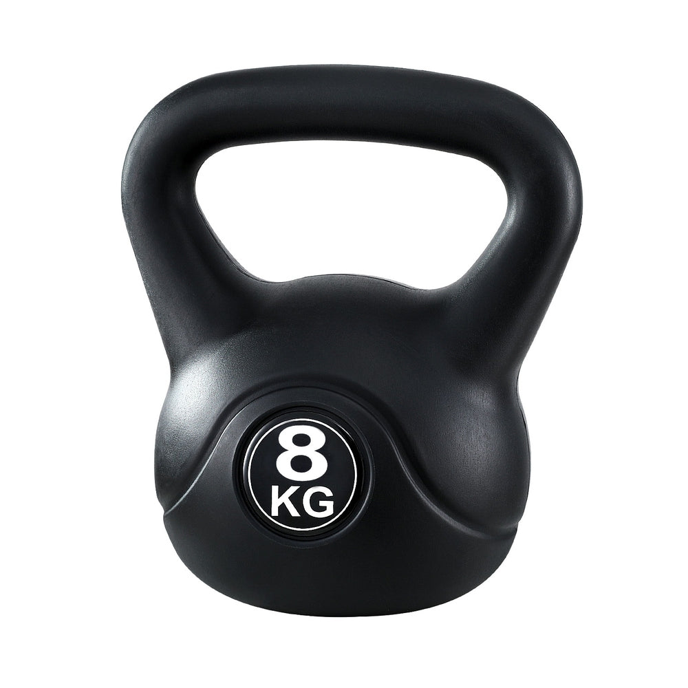 Everfit 8kg Kettlebell Set Weight Lifting Bench Dumbbells Kettle Bell Gym Home