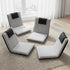 Artiss 4X Floor Lounge Sofa Bed Floor Cushion Velvet Grey
