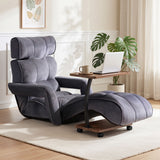 Artiss Floor Lounge & Coffee Table Set, Adjustable Recliner End Table w/ Wheels