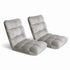 Artiss 2X Lounge Sofa Bed Flannel Fabric Grey