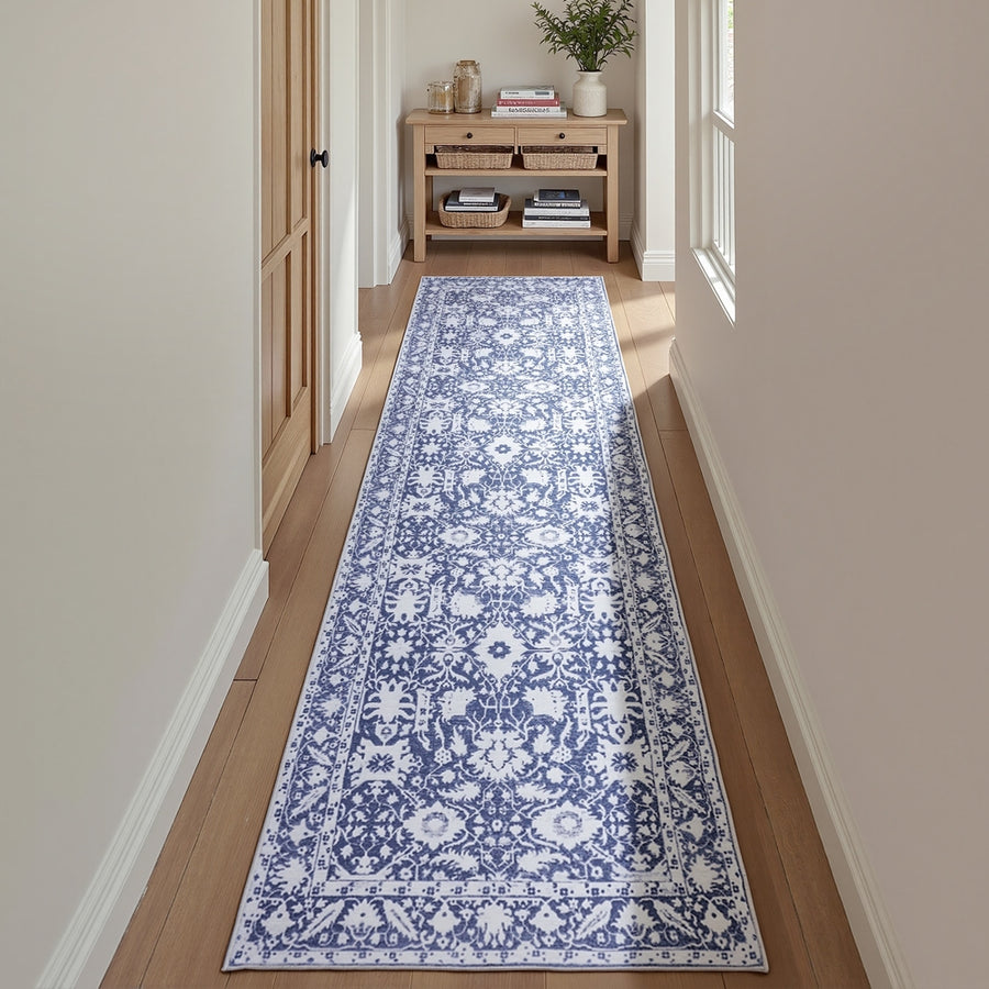 Artiss Hallway Runner Rug 80X300cm Soft Velvet Washable Modern Kitchen Mat