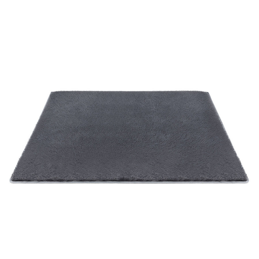 Artiss Floor Rug 200x230cm Plush Area Shaggy Rug Living Room Bedroom Carpet Grey
