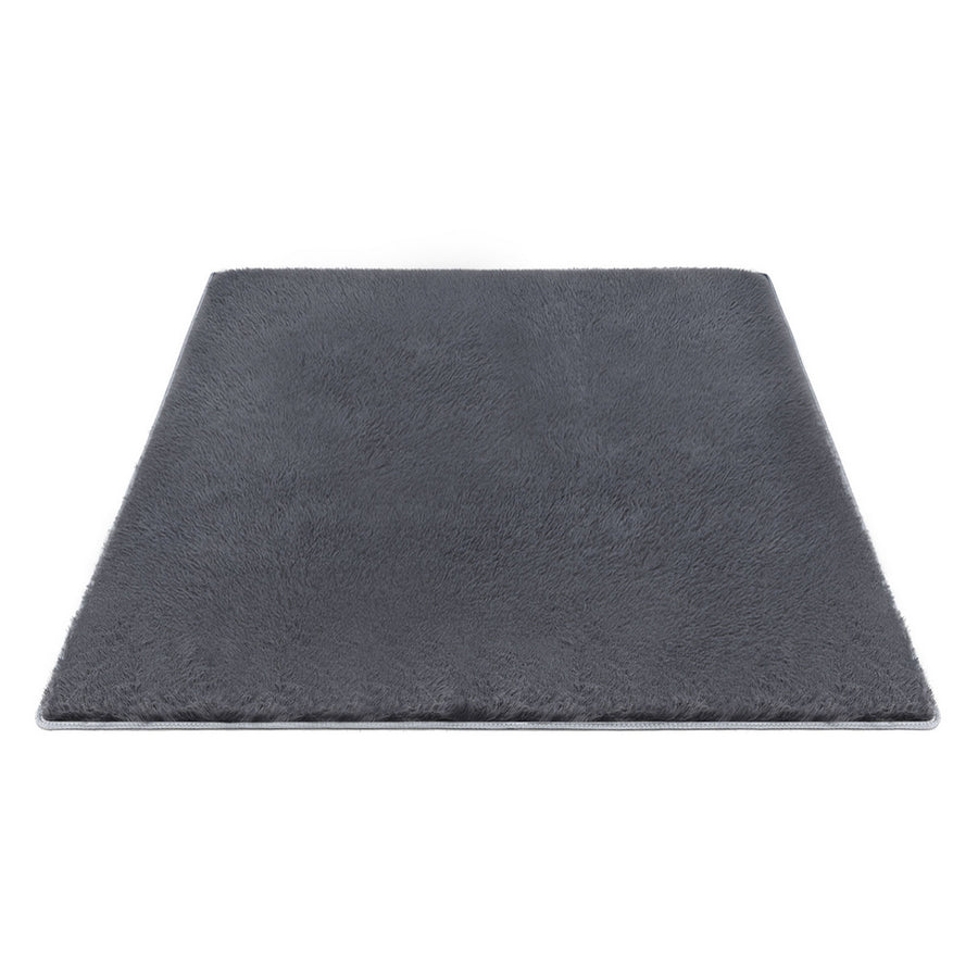Artiss Floor Rug 200x290cm Plush Area Shaggy Rug Living Room Bedroom Carpet Grey