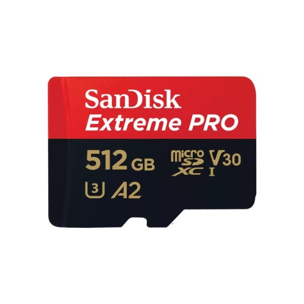 SanDisk ExtremeÂ® PRO microSDXCâ„¢ UHS-I CARD 512GB  Write speeds of up to 140MB/S  Great for capturing 4K UHD video  Lifetime Limited Warranty