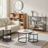 Artiss Console Table Entryway Hallway Marble Effect 4-Tier Storage Shelves White