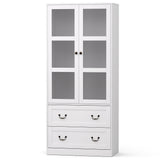Artiss Buffet Sideboard 180cm Hutch Storage Cabinet Kitchen Drawer Door White