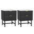 Artiss 2x Bedside Table 2 Drawers - Black