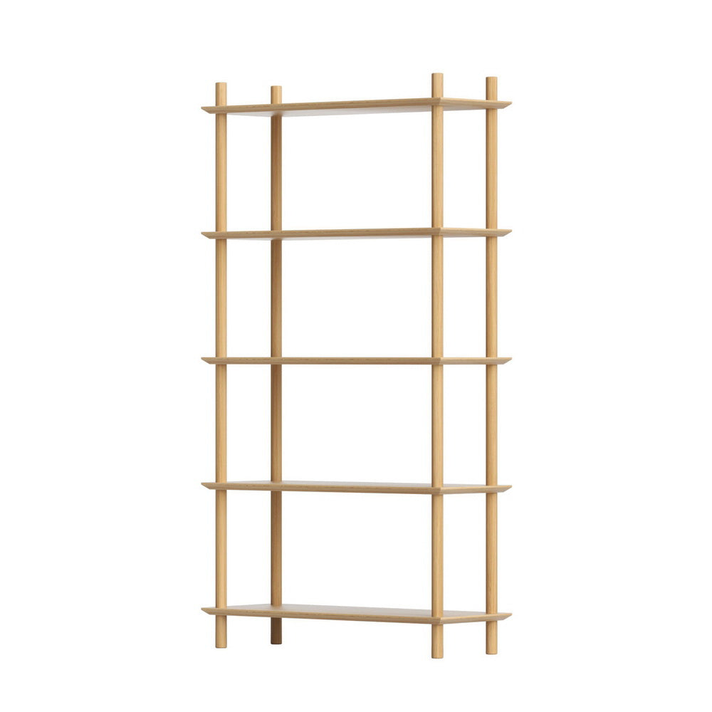 Artiss Bookshelf 5 Tiers Bookcase Display Shelves Wooden Storage Stand Rack Pine