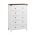 Artiss 5 Chest of Drawers Storage Tallboy White & Walnut