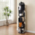 Artiss 5 Tiers Bookshelf Swivel Bookcase Display Shelves Stand Round Black