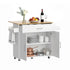Artiss Kitchen Island Trolley Rolling Serving Cart Storage Drawer Cabinet 90cm White