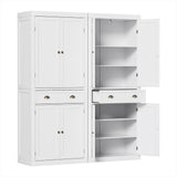 Artiss 2x Buffet Sideboard Cabinet 6-Tier Storage Pantry Cupboard Drawer White