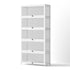 Artiss 5-Tier Display Cabinet Storage Bookshelf Clear Shelf White