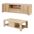 Artiss TV Unit & Coffee Table Set Storage Drawer Pine