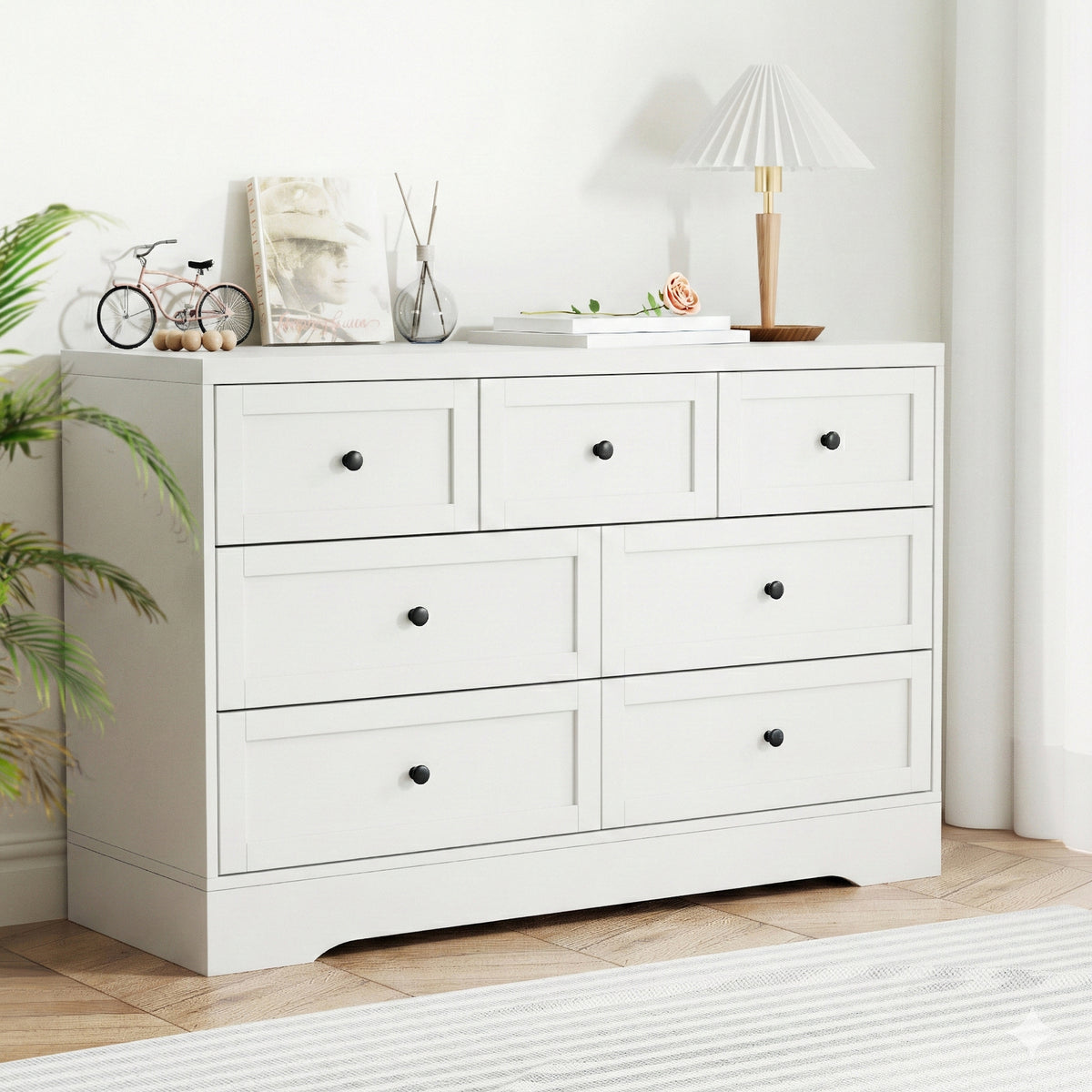 Artiss 7 Chest of Drawers Dresser Table White
