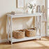 Artiss Console Table Entryway Hallway Display 2-Tier Narrow Sofa Table 100CM White