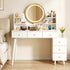 Artiss Dressing Table Vanity Desk LED Charging Station White