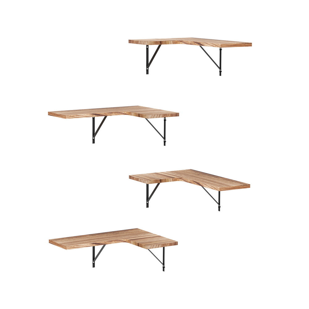 Artiss Floating Wall Shelf Corner Shelves Set of 4 Wood