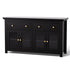 Artiss Buffet Sideboard Storage Cabinet Kitchen Cupboard Clear Door Drawer Black