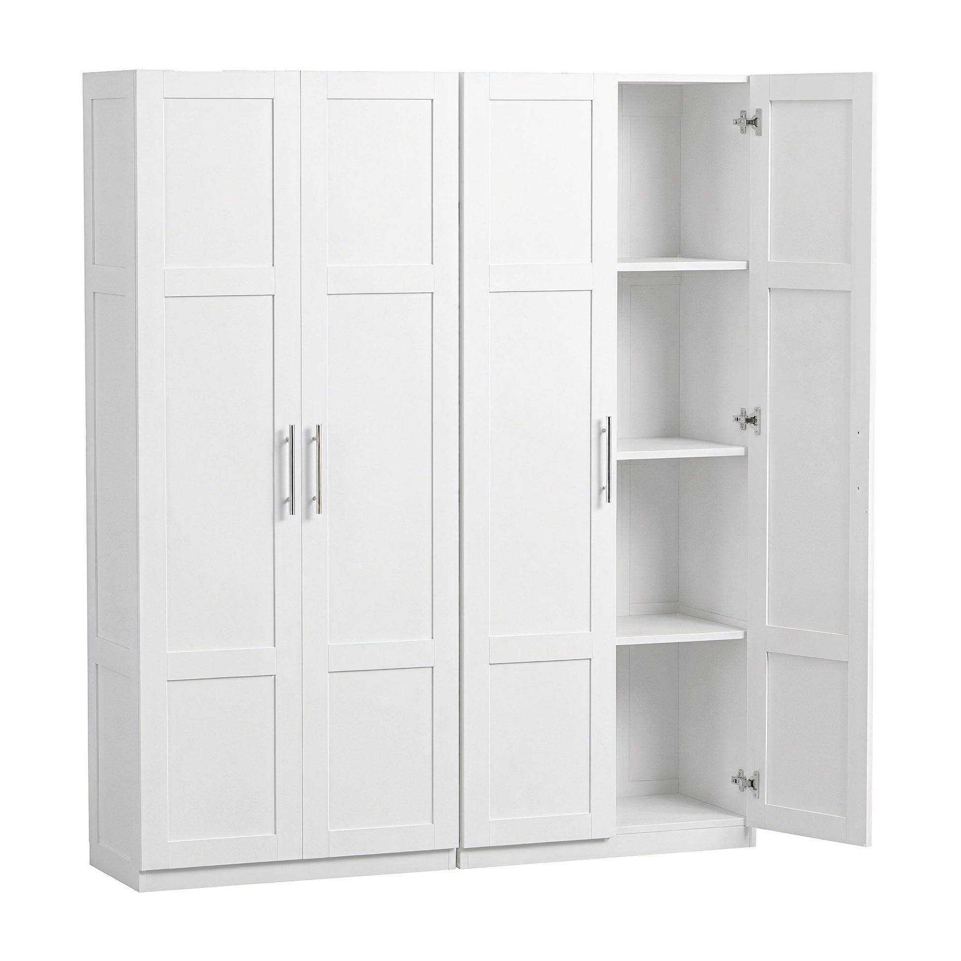 Artiss 2x Buffet Sideboard Cabinet Pantry Hutch Kitchen Storage Organiser White