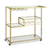 Artiss Bar Cart Drink Trolley Serving Cocktail Wine Rack Glass Holder 102cm Gold