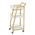 Artiss Bar Cart Trolley Kitchen Island Serving Wine Glass Holder Marble 41cm
