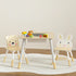 Keezi 3PCS Kids Table and Chairs Set Activity Desk Chalkboard Toy Hidden Storage