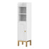 Artiss Bathroom Storage Cabinet Floor Organizer Toilet Corner Adjustable Shelf with Door White