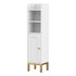 Artiss 2X Bathroom Storage Cabinet Floor Organizer Toilet Corner Adjustable Shelf with Door White