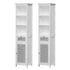 Artiss Bathroom Cabinet Storage X2 White Rattan 161cm 