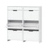 Artiss 2x Shoe Cabinet Organiser 3 Flip Drawer High Gloss White