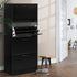 Artiss Shoe Rack Cabinet 60 Pairs 4 Doors - Black