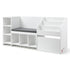 Keezi Kids Storage Unit Bookshelf Toy Box Organiser Bench Seat Cabinet 170cm White